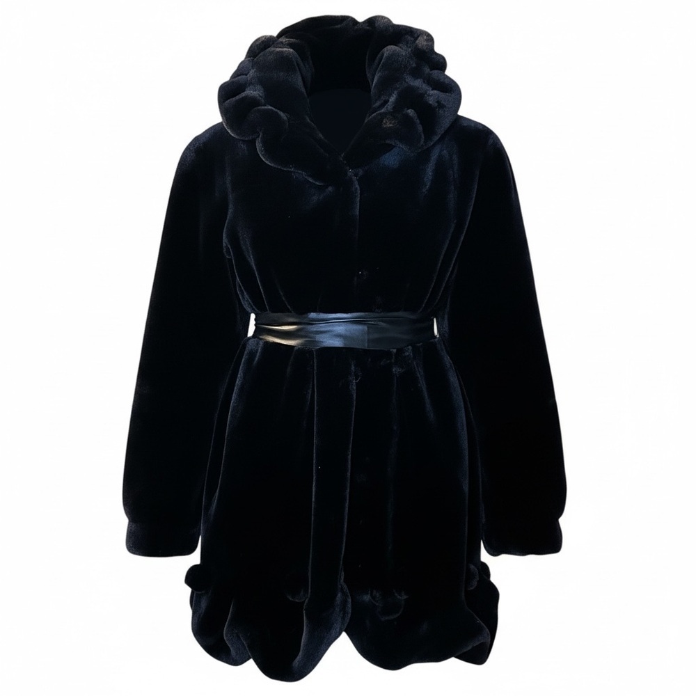 Gilani Collection 1986 Faux Fur Women's Plush  Coat - M-L